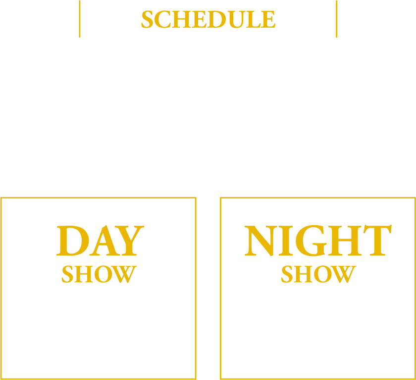SCHEDULE 2026年12月6日(日) パシフィコ横浜 昼公演 開場13:00-開演14:00　夜公演 開場17:30-開演18:30