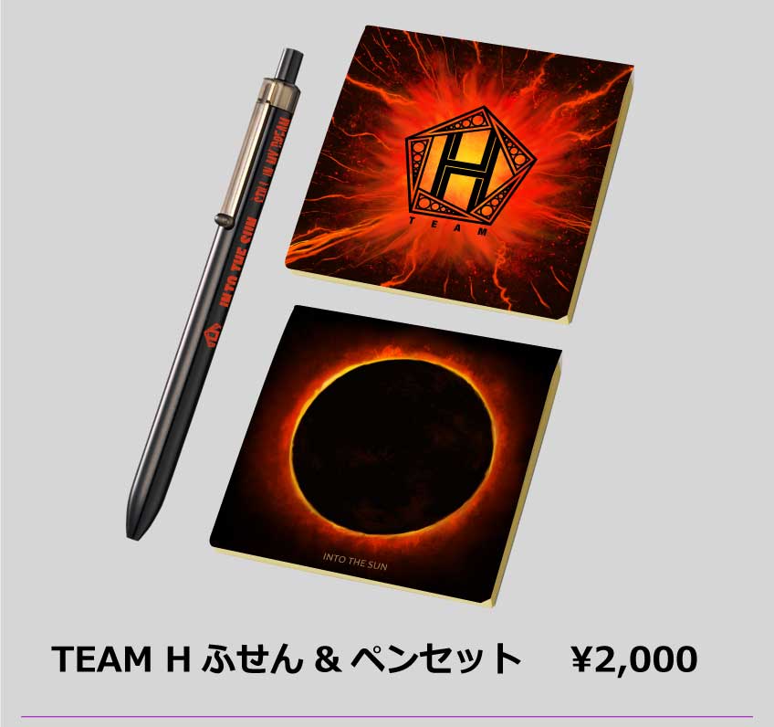 TEAM Hふせん＆ペンセット　2000円