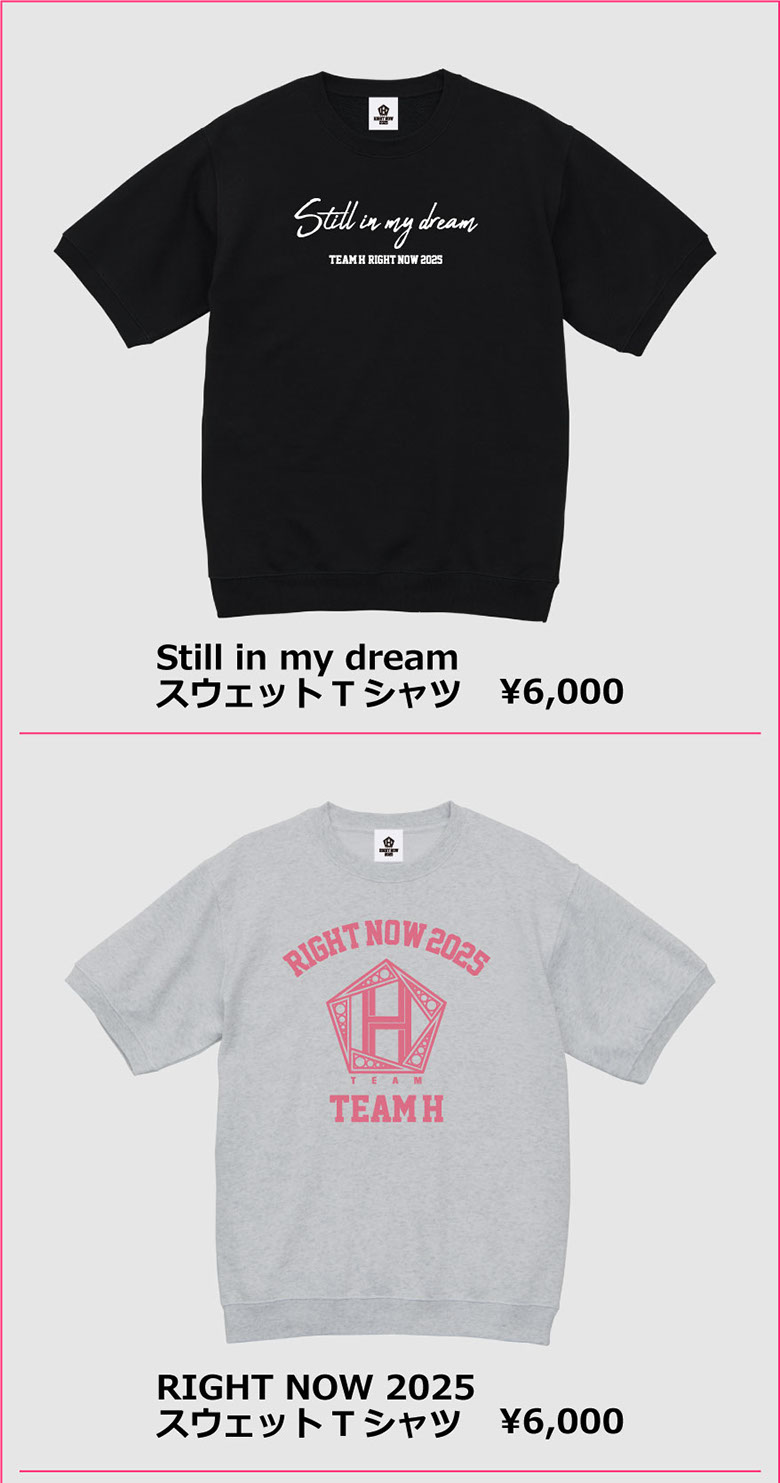 [Still in my dream スウェットTシャツ ブラック 6000円][RIGHT NOW 2025　スウェットTシャツ 6000円]